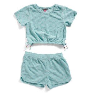 VINCE CAMUTO Mint 2pc Little Girls Terry Cloth Set